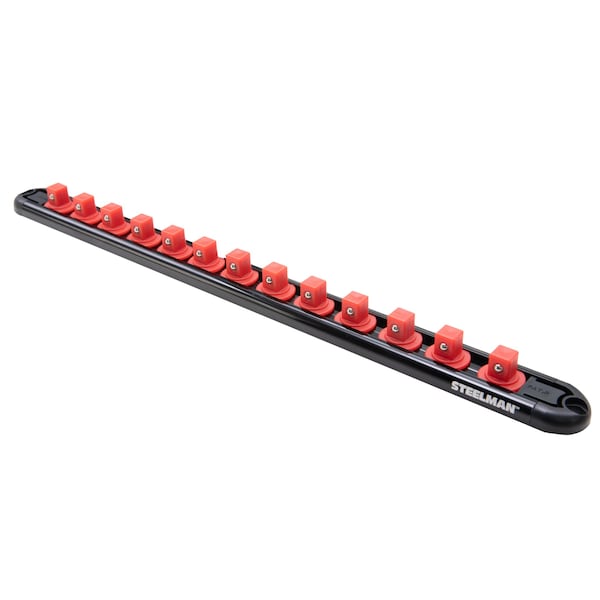 Steelman 3/8-Inch Drive 13-Piece Aluminum Socket Storage Rail, 14.5-Inch Length 60729 - main